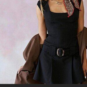 Kimchi Blue Black Belted Mini Dress